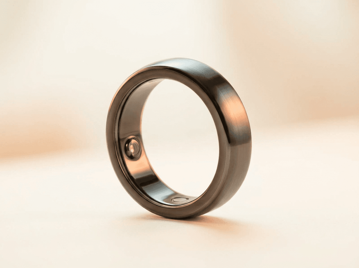 GridsGear smart ring in matte black titanium